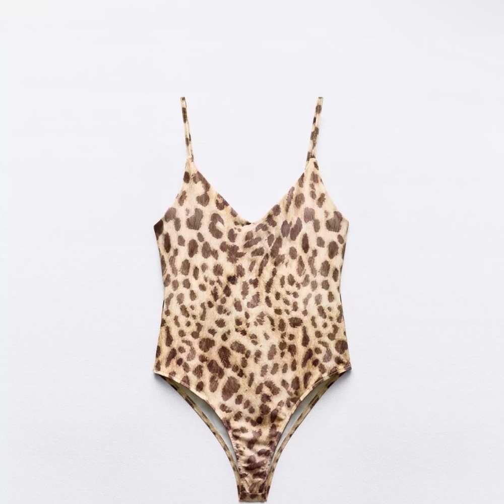 Zara Leopard Print Bodysuit